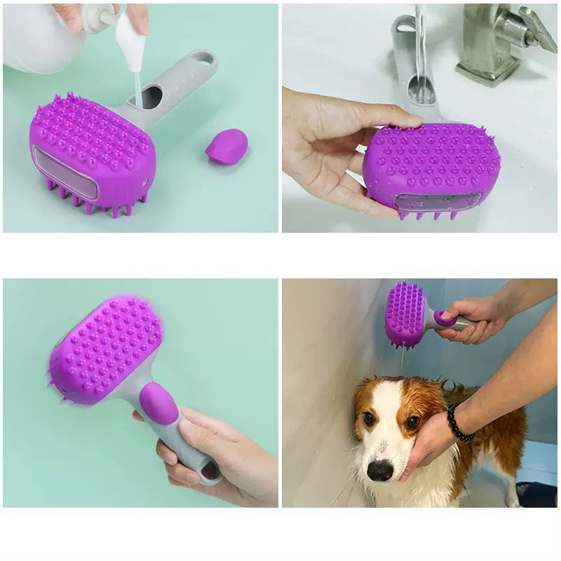 020 Silicone Pet Bath Massage Brush