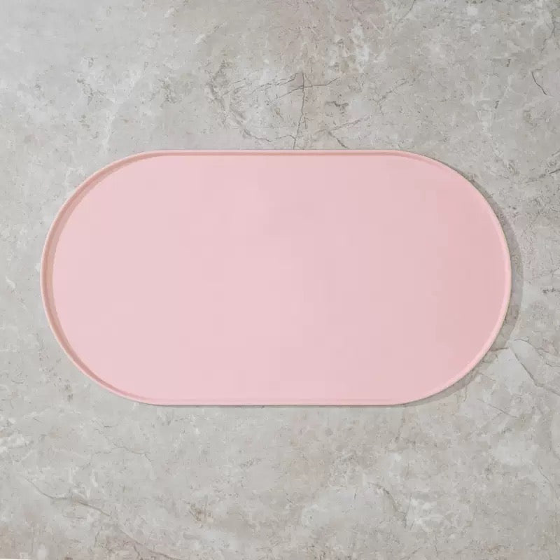 077 Oval Silicone Pet Feeding Mat