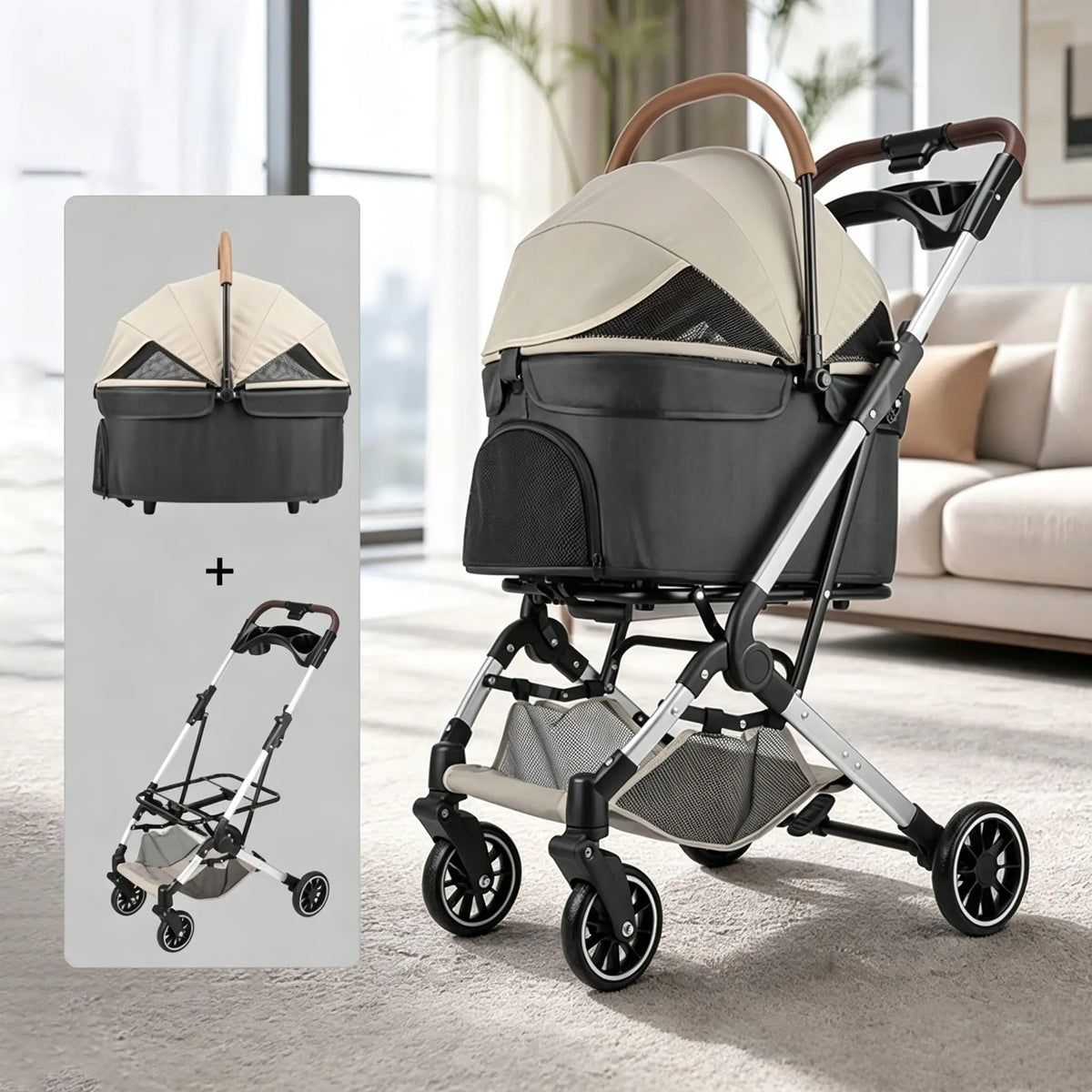 Fold-Flat Pet Stroller