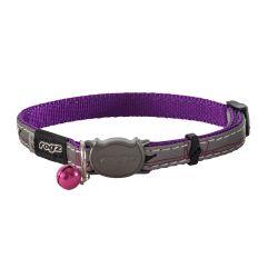 Rogz Nightcat Purple Safety Collar - 10mm for Ultimate Pet Visibility