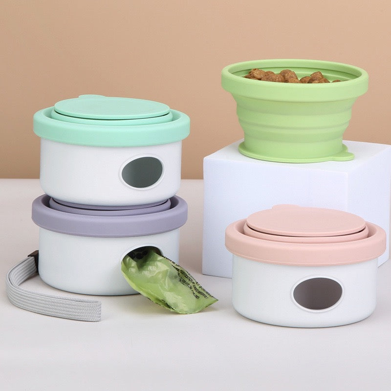 002 folding silicone pet bowl