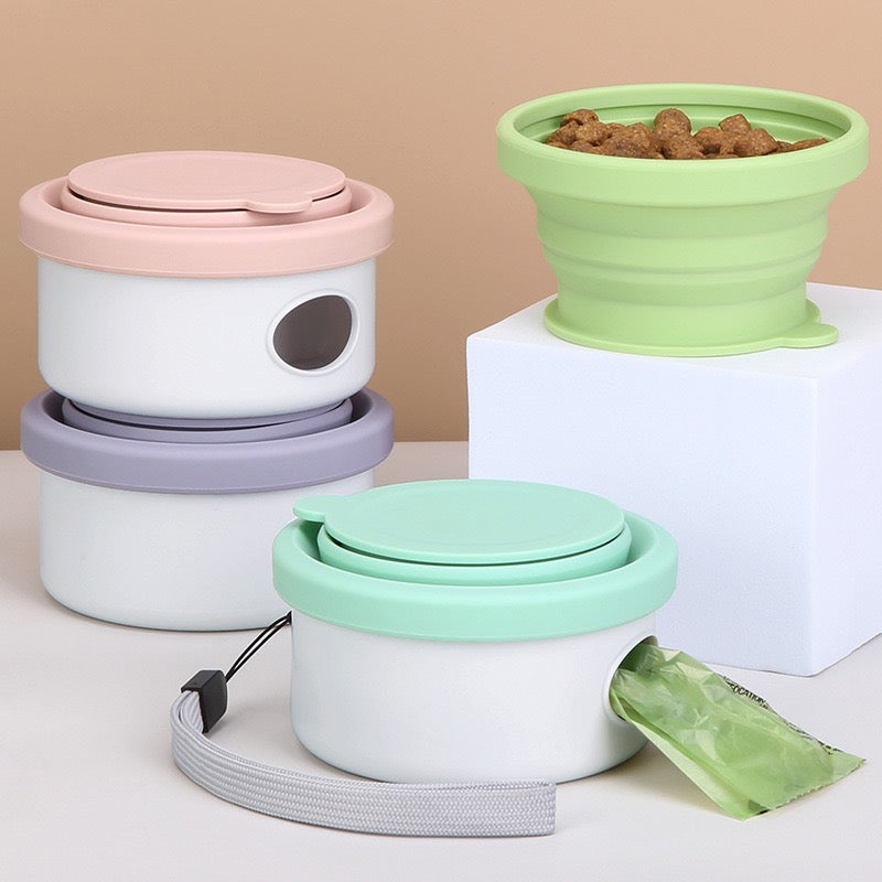 002 folding silicone pet bowl