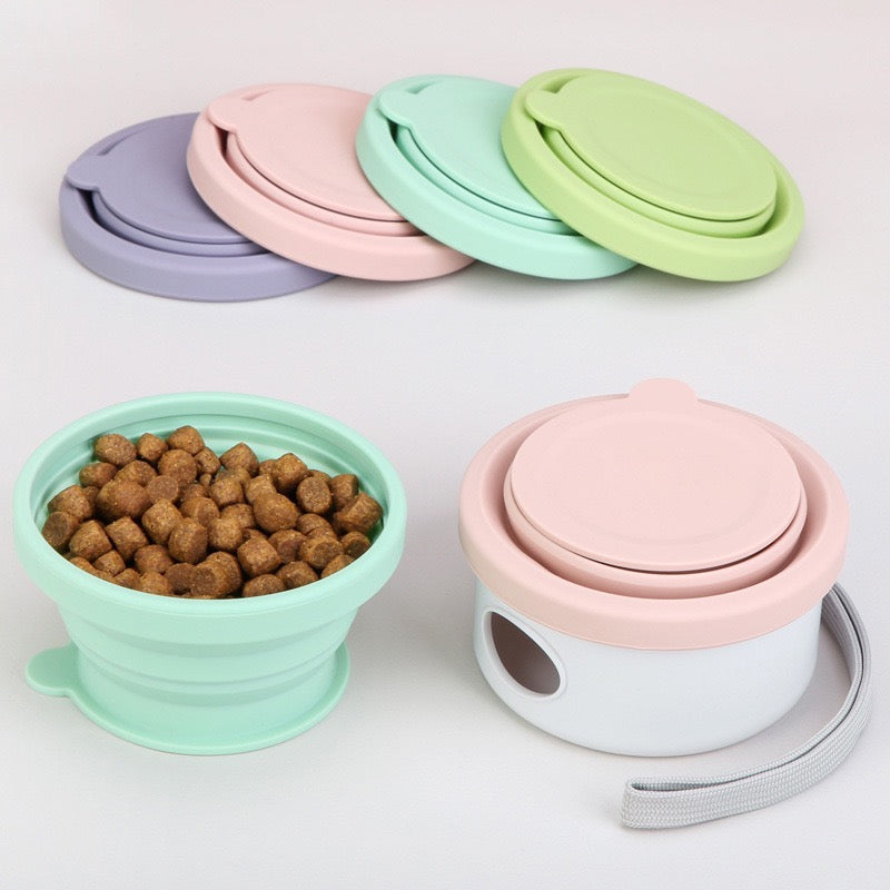 002 folding silicone pet bowl