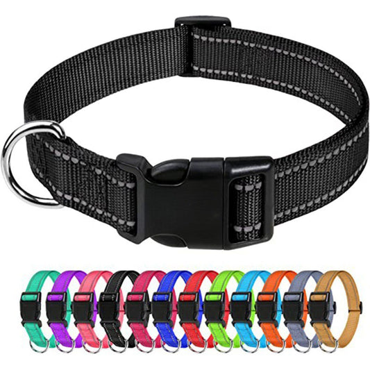 012 adjustable reflective dog collar