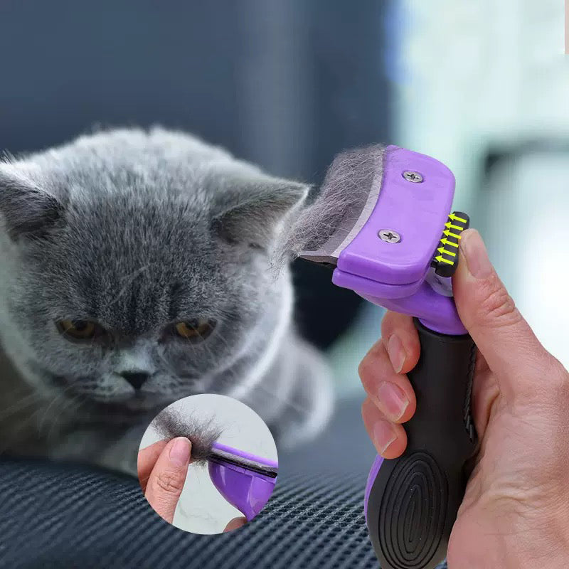 021 Curved Pet Deshedding Grooming Comb