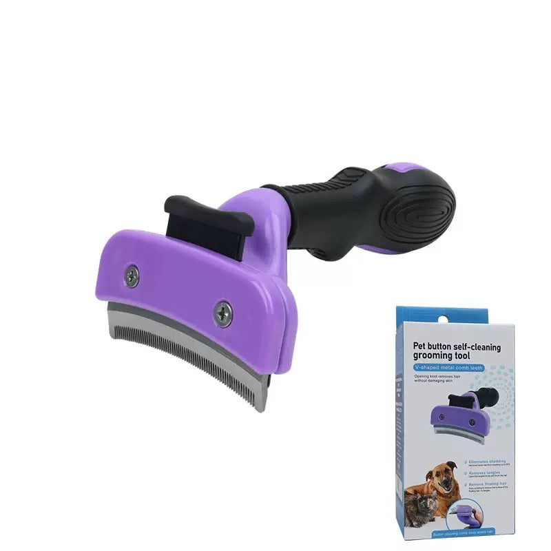 021 Curved Pet Deshedding Grooming Comb