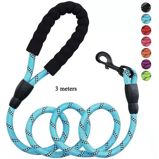 037 reflective nylon round dog leash