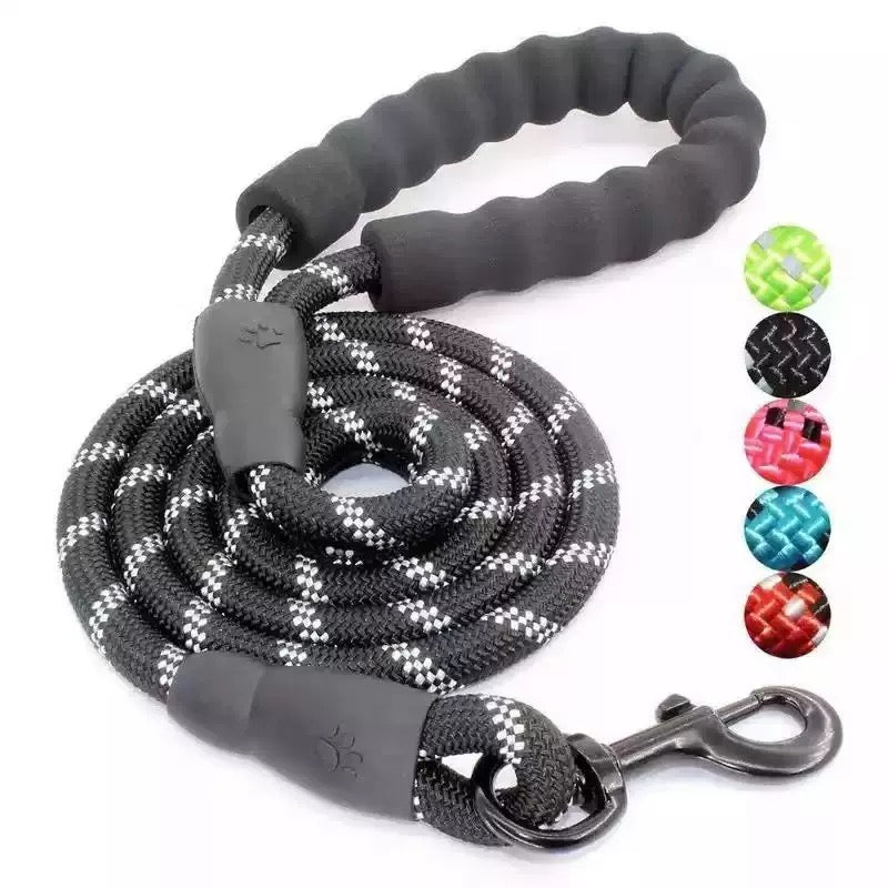 037 reflective nylon round dog leash