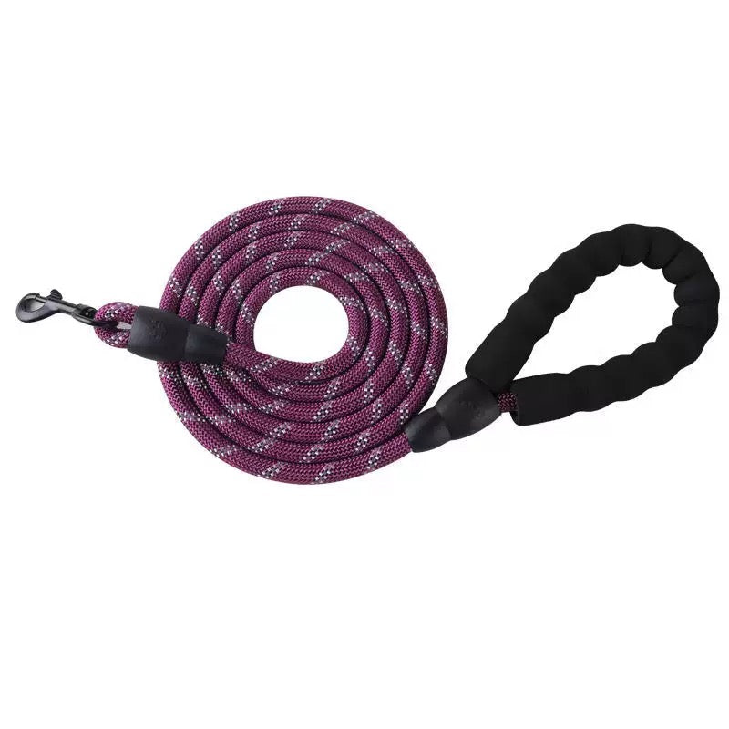 037 reflective nylon round dog leash
