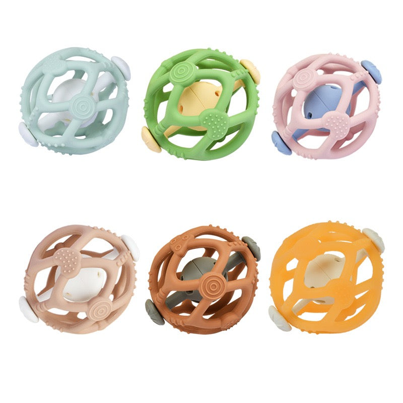 046 Silicone Soccer Bell Pet Ball Toy