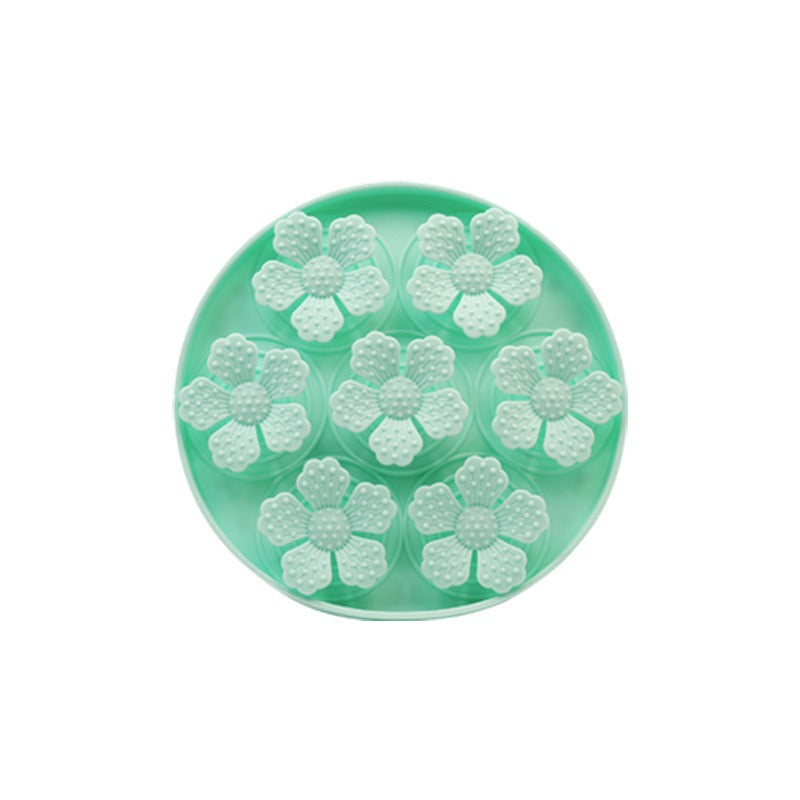 050 Flower-shaped Silicone Pet Lick Pad Slow Feeder Bowl