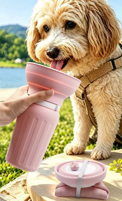 074 Foldable Silicone Pet Water Bottle