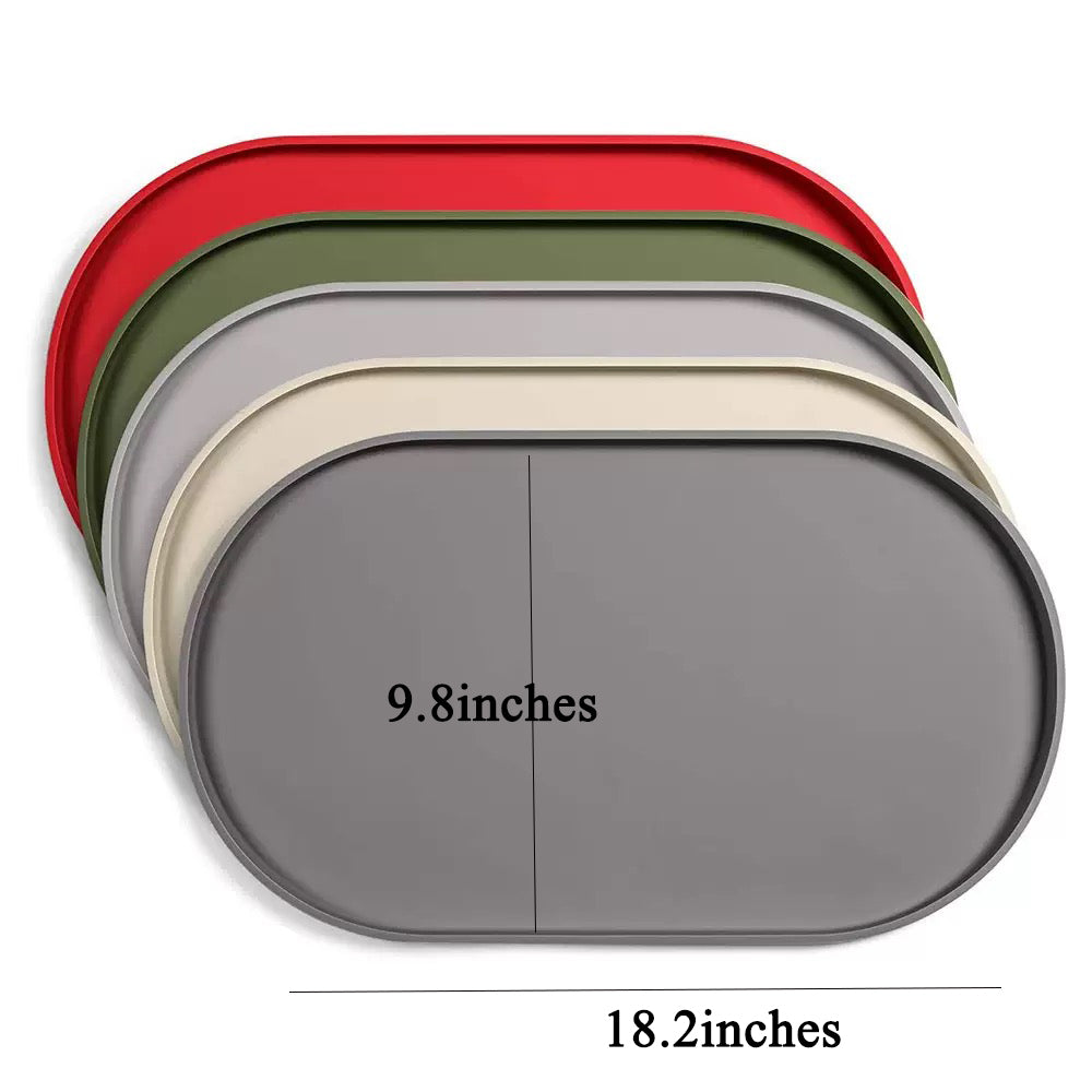 077 Oval Silicone Pet Feeding Mat