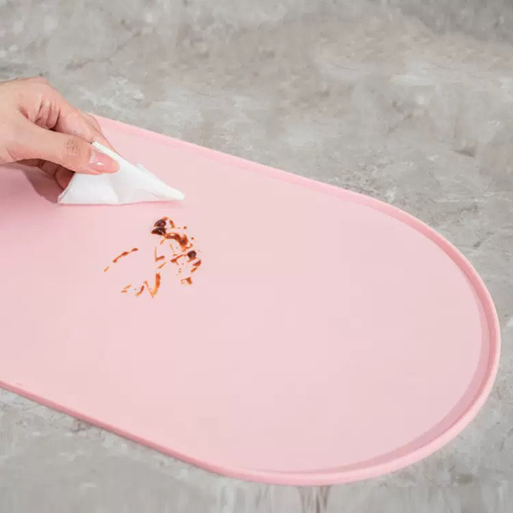 077 Oval Silicone Pet Feeding Mat