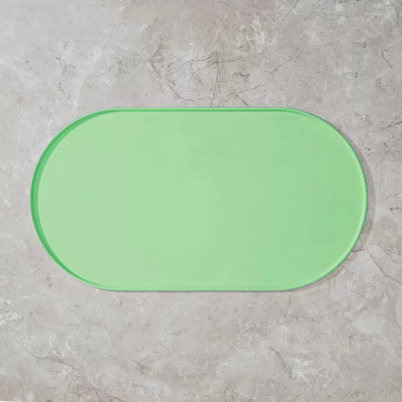 077 Oval Silicone Pet Feeding Mat