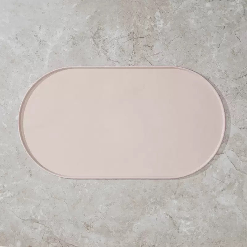 077 Oval Silicone Pet Feeding Mat