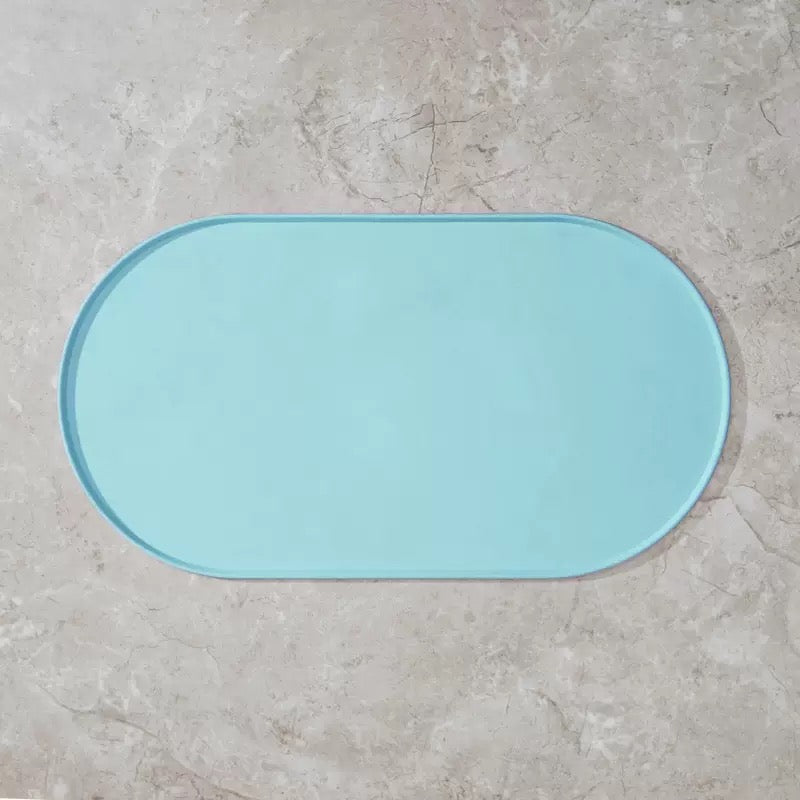 077 Oval Silicone Pet Feeding Mat