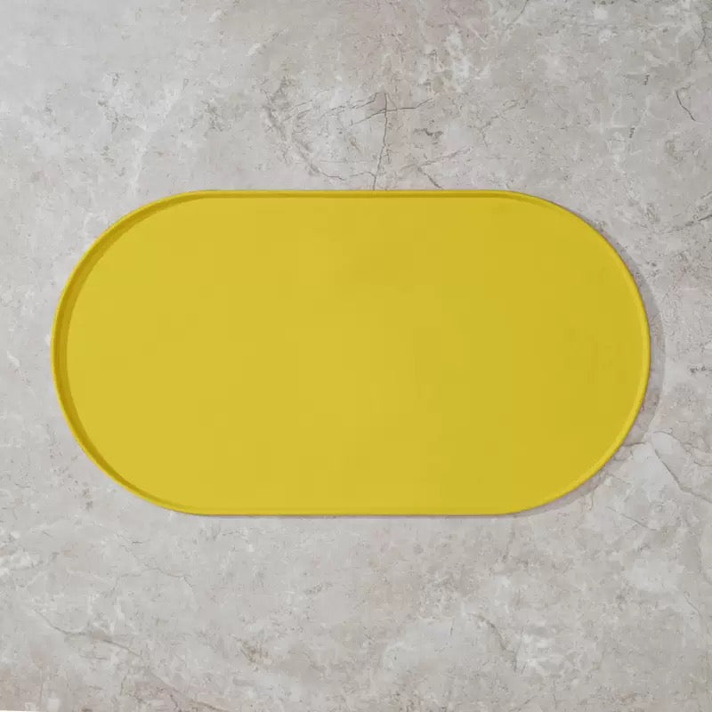 077 Oval Silicone Pet Feeding Mat