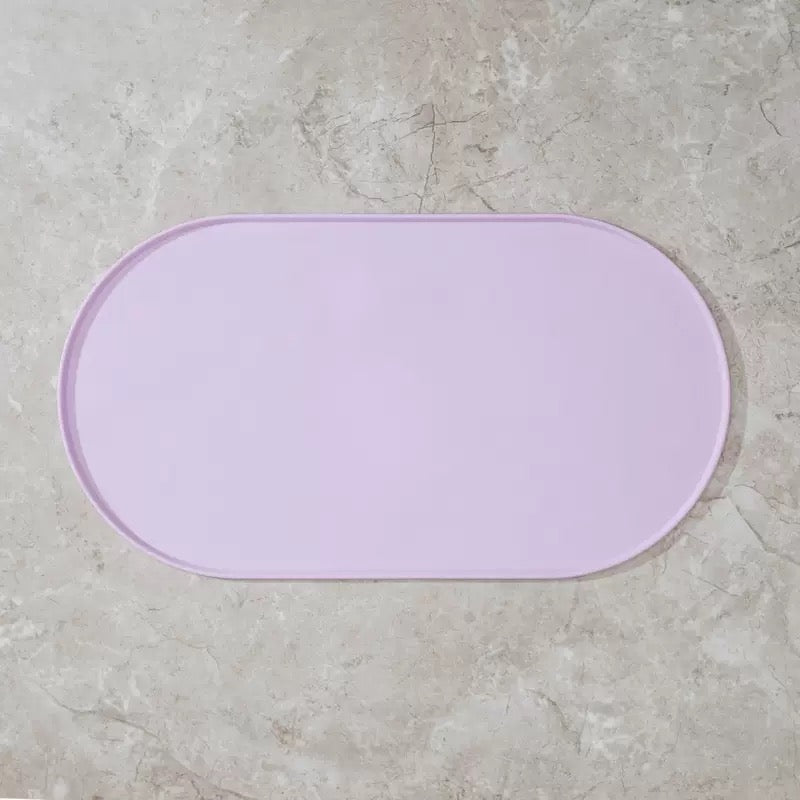 077 Oval Silicone Pet Feeding Mat