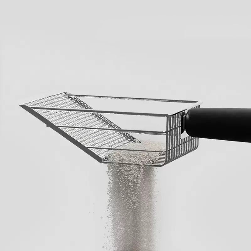 079 Stainless Steel Cat Litter Scoop Set with Detachable Base