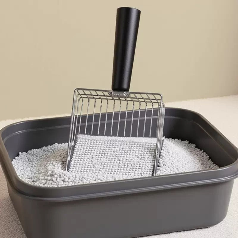 079 Stainless Steel Cat Litter Scoop Set with Detachable Base