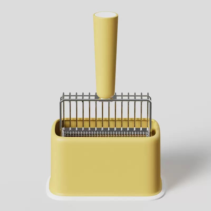 079 Stainless Steel Cat Litter Scoop Set with Detachable Base