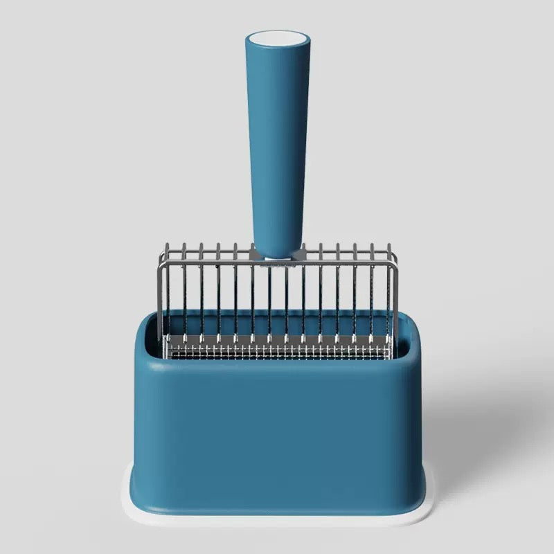 079 Stainless Steel Cat Litter Scoop Set with Detachable Base