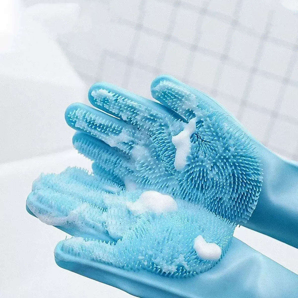 081 Silicone Pet Bathing Glove Massager
