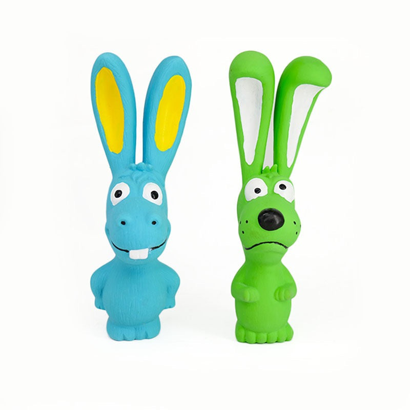 086 Long-Eared Animal Latex Squeaky Dog Chew Toy