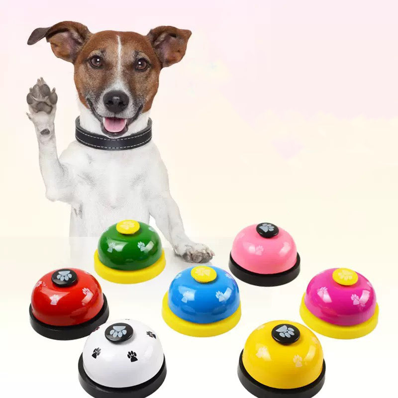 087 Paw Print Metal Pet Training Dinner Bell
