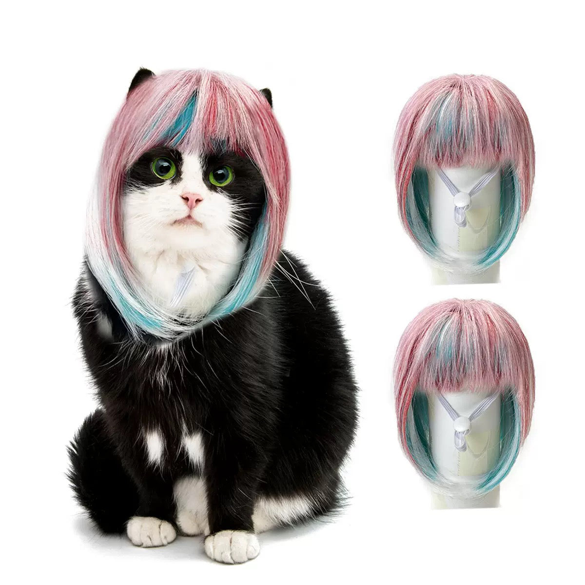 091 New Pet Long Colorful Wig