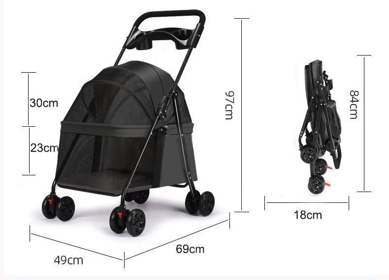 #091201 Foldable Pet Stroller
