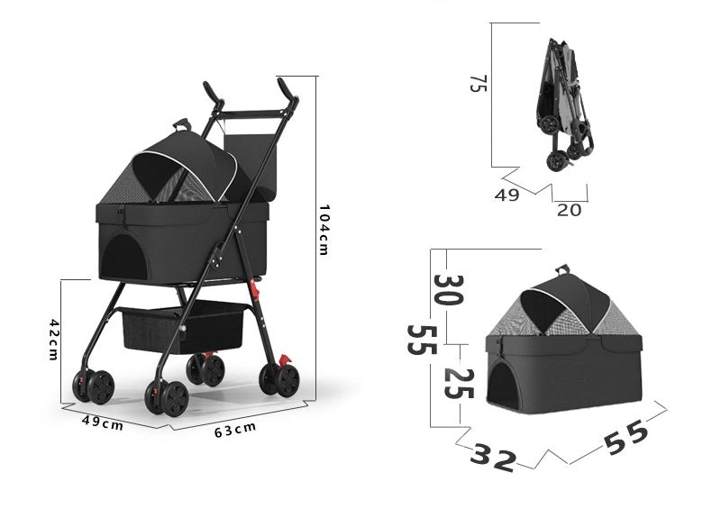 #091213 Cross‑border Pet Stroller